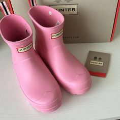 Hunter Original Play Boot Short (Size 6) Nwt Color: Pink Fizz Style: Wfs2020rma Description: Short Boots Waterproof Rounded Toe Removable Insole Pull On Style Pink Rain Boots For Outdoor, Pink Waterproof Rain Boots, Short Hunter Rain Boots Outfit, Doc Fits, Hunter Rain Boots Outfit, Hunter Short Boot Socks, Hunter Rain Boots Short, Hunter Wellington Boots, Scandinavian Clothing