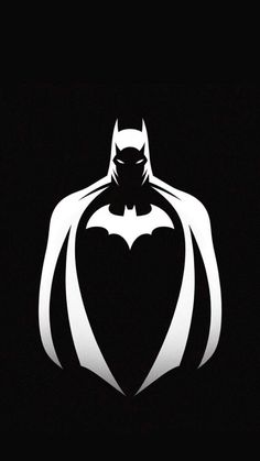 the batman symbol in black and white on a dark background with text that reads, i am