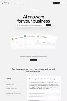 an image of a website page with the words,'all answers for your business '