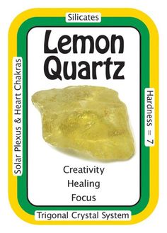 Lemon Quartz Meaning, Gemsona Ideas, Crystal Cards, Manipura Chakra, Test Exam, Count Your Blessings, Crystal Guide, Crystal System, Chakra Healing Crystals