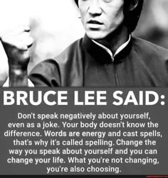 bruce lee said about his life and career