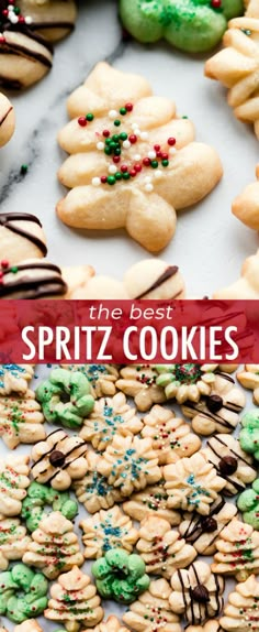 the best spritz cookies for christmas and new year's eve are on display