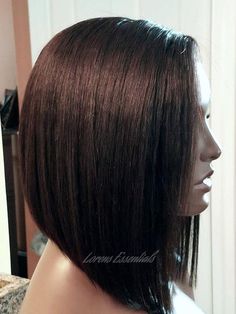 Long Angled Bob Hairstyles, Burgandy Hair, Long Angled Bob, Ceramic Hair Straightener, Ceramic Hair, Wigs Hair