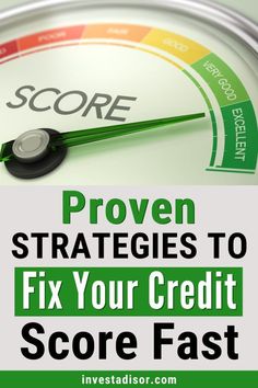 a clock with the words proven strategies to fix your credit score fast