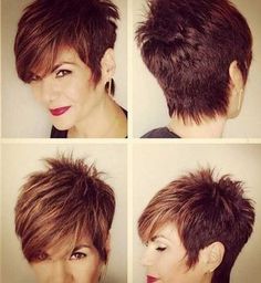 Spikey Short Hair, Super Short Haircuts, New Short Hairstyles, Popular Haircuts, Long Bangs, Very Short Hair