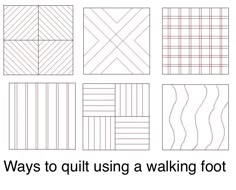 the steps to quilt using a walking foot