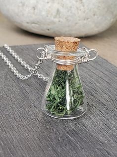 Terrarium Moss, Moss Necklace, Plant Necklace, Summer Plant, Birthday Gift For Girlfriend, Terrarium Jewelry, Terrarium Necklace, Moss Terrarium, Nature Necklace