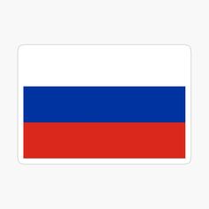 the flag of the country of russian language on a white background sticker for laptops and tablets