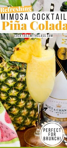 Piña Colada Mimosa Drinks With Champagne, Most Expensive Alcohol, Fall Mimosa Recipe, Summer Mimosa, Summer Party Drinks, Fall Mimosa, Mimosa Ingredients, Grapefruit Mimosa, Summer Party Drink