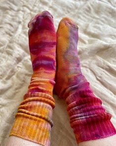 Bamboo Socks in Hibiscus - Small World Goods Hand Dyed Clothing, Backyard Studio, Bamboo Socks, Tie Dye Outfits, That Day, Vintage Textiles, Sustainable Clothing, You've Been, The Wind