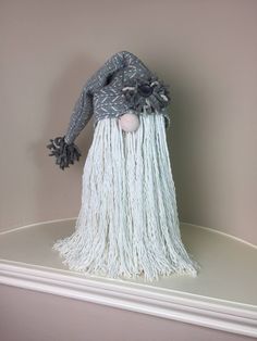 a mop head sitting on top of a shelf