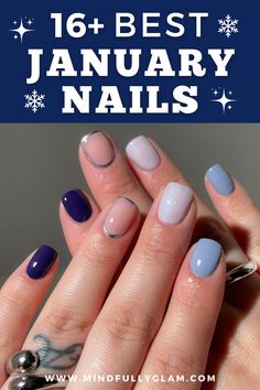 january nails January Nail, January Nails, 4th Of July Nails, Snowflake Nails, July Nails, Thanksgiving Nails, Winter Nail Art, Winter Nail Designs