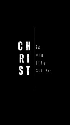 a black and white photo with the words christ on it