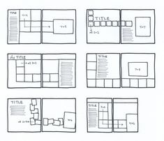 four different layouts are shown in this drawing