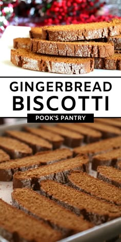 Gingerbread Biscotti Gingerbread Biscotti Recipe, Best Biscotti Recipe, Easy Biscotti Recipe, Gingerbread Biscotti, Pasta Italy, Cookie Platters, Dinner Homemade, Bakery Interior, Italian Cookie Recipes