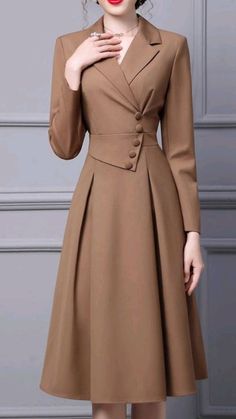 Modest Dresses Casual, Fancy Dresses Long, Dress Sewing Patterns, Brown Dress, Modest Dresses