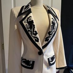 Vintage 1980s blazer with embroidery perfection condition with tags from the 80s and extra button. This gives me very Lady Gaga & Bruno mars die with a smile vibes 🔥 
#1980s #80s #blazer #western #suit Blazer With Embroidery, Runway Bridal, Western Suit, 80s Blazer, Bruno Mars, Lady Gaga, The 80s, Coats Jackets Women, Editorial Fashion