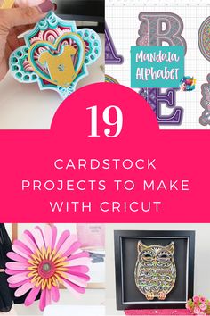 the top ten cardstock projects to make with cricut are featured in this collage