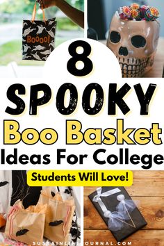 Halloween gifts for adults Halloween Basket For College Student, Boo Basket Ideas College, Guy Boo Basket Ideas, Halloween College Care Package Ideas, Boo Baskets For Teens, Boo Boxes Halloween, Boo Basket Ideas For Teens, Teen Boo Basket, Halloween Care Package College