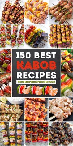 the cover of 150 best kabob recipes