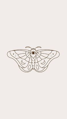 a black and white drawing of a moth