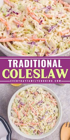 This traditional coleslaw recipe will blow your mind! This dish can not only serve as a side dish but also complements a range of dishes. The combination of crunchy and creamy, sweet and tangy will satisfy your cravings. In just 4 easy steps, you can make your traditional coleslaw. Simple Coleslaw Recipe, Recipe For Coleslaw, Tangy Coleslaw Recipe, The Best Coleslaw, Traditional Coleslaw Recipe, Best Coleslaw, Best Coleslaw Recipe, Coleslaw Recipes