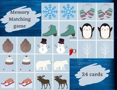 the memory matching game is designed to help children learn how to use their favorite animals