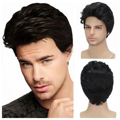 PRICES MAY VARY. 【Popular Style】Our men's natural black wig is designed to replicate the look of real hair, giving you a natural and stylish appearance. The black color is universally flattering and adds a touch of sophistication to any ensemble. 【Premium Material】Made of high-quality synthetic heat-resistant fiber, which is the high quality fiber material for wigs, makes black wigs long-term use, looks natural, soft to the touch, easy to comb, minimal shedding and tangles. 【Comfortable Fit】Rose Net, Average Cap Size, Stretchy, Comfortable and Breathable, Adjustable Inner Cap for Most People, Adjustment Band in the Cap Changes the Tightness. 【Wear Occasion】Whether you're attending a formal event, going on a date, or even just wanting to change up your look for fun, our men's black wig is p Wigs For Men, Short Black Wigs, Black Wigs, Halloween Beauty, Black Wig, Mild Shampoo, Real Hair, Work Party, Full Wigs