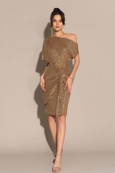 Shimmer and shine in this short sleeve sequined party dress. The asymmetric off-shoulder design creates a trendy and bold look. The bodycon silhouette hugs your curves beautifully, making you feel confident and elegant. Perfect for parties and special occasions, this dress will make you the center of attention.Material : 90%Polyester+10%ElastaneElasticity : MediumSku : CL2463A23*Package : 1*DressCare instructions:Do Not Bleach.Separate dark colors.Iron Low Heat. Glamorous Bodycon Dress With Asymmetrical Neckline For Cocktail, Glamorous Cocktail Bodycon Dress With Asymmetrical Neckline, Glamorous Asymmetrical Neckline Cocktail Bodycon Dress, Asymmetrical Sequined Mini Dress For Cocktail, Elegant Asymmetrical Sequin Mini Dress, Elegant Asymmetrical Mini Dress With Sequins, One-shoulder Sequin Bodycon Mini Dress, Elegant Off-shoulder Mini Dress With Sequins, Elegant Off-shoulder Sequin Mini Dress