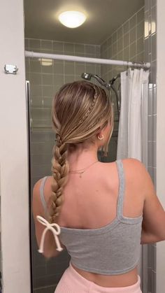 Easy Braided Ponytail, Blue And Black Braids, Black Braids Hairstyles, Braided Hairstyles For School, Two Braid Hairstyles, Easy Hairstyles For Thick Hair, Ponytail Hairstyles Easy, Ponytail Hairstyle