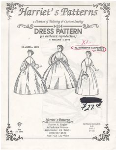 an old fashion pattern for a dress