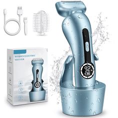 Cshidworld Electric Razor for Women Give You Smooth Skin! Main Features: 3-In-1 Sharp Shaving Blade IPX7 Waterproof, Wet/Dry Use Detachable Head, Easy to Clean Build-in LED Light Can Clearly See Blind Area USB Fast Charging & With a Charing Base LCD Display Show Power Low Noise Close Shaving With the 3 high-performance high-speed razor-sharp blades, the trimmer for women helps you easily and quietly shave or trim any unwanted hair on arms, legs, back, armpits and intimate bikini lines without an Electric Razor For Women, Razors For Women, Razor For Women, Clean Shave, Electric Razor, Beauty Gadgets, Body Hair Removal, Amazon Beauty Products, Epilator