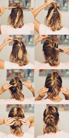 Lob Hairstyle | If you have shorter length hair, or kind of suck at braiding your own hair, or have fine hair and a braid makes you look like you have no hair, try a french pull through braid. Braiding Your Own Hair, Short Hair Lengths, Lob Hairstyle, Long Bob Hairstyles