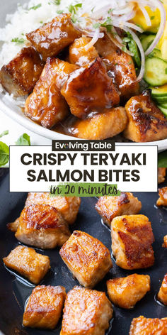 crispy teriyaki salmon bites in 30 minutes