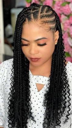 Cornrows Braids For Black Women, Short Box Braids Hairstyles, Feed In Braids Hairstyles, Beautiful Braided Hair, Braided Cornrow Hairstyles