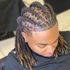 Dread Locks Styles Men, Wedding Dreadlock Hairstyles For Men, Men Dreads Styles Black Man Wedding, Dreads Braided Men Style Long, Loc Hairstyles Men Long, Mens Long Locs Hairstyles, Dread Designs For Men, Wedding Locs Hairstyles Men, Loc Cornrow Styles Men