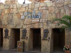 an entrance to the town of storage at disney's animal kingdom