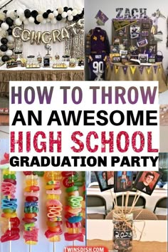 an awesome high school graduation party with balloons and decorations