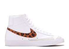 Wmns Blazer Mid '77 'Leopard' - Nike - DA8736 101 - white/white/white/white | Flight Club Leopard Nikes, Flight Club, Nike Blazer Mid 77, Limited Edition Shoes, Nike Blazer Mid, Nike Blazers Mid, Black Gums, Blazer Mid, Red Sneakers