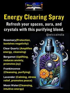 Manifestation Jar, Energy Clearing Spray, Herbs Witchcraft, Clearing Spray, Divine Knowledge, Magick Oil, Candle Magic Spells, Water Magic