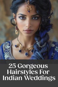 25 Gorgeous Hairstyles For Indian Weddings Persian Wedding Hairstyles, Jasmine Hairstyle, Indian Wedding Hair, Elegant Indian Wedding, Cascading Curls, Wedding Hair Ideas, Cultural Traditions, Elegant Updos