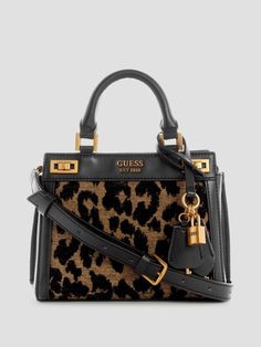 Mini Satchel Bag, Leopard Bag, Aesthetic Bags, Cute Shoes Heels, Guess Bags, Shoe Boutique, Gorgeous Bags, Coach Swagger Bag, Satchel Bag