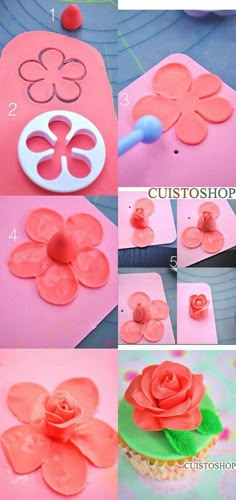 how to make paper flowers with fondant