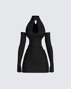 Jeanne Black Dress & Sleeves – FINESSE Black Dress With Sleeves, Black Dress Outfits, Fake Nail, Nature Tattoos, Hot Spots, Really Cute Outfits, Dress Outfit, Edgy Outfits, Cutout Dress