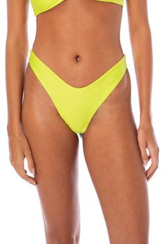 Bikini Bottom    Regular Rise    Reversible    Regular Coverage    High Leg       Pull-on85% Recycled Polyester 15% Spandex KnitHand wash cold separately, do not bleach, do not wring or twist, lay flat to dry, iron low heat if necessary or dry clean Stylish Crop Top, Denim Sweater, Reversible Bikinis, Swimsuits High Waisted, Swimsuit Set, Swim Shop, Swim Bottoms, Ibiza, Lime Green