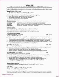 a sample resume for an it professional with no work experience on the job, and