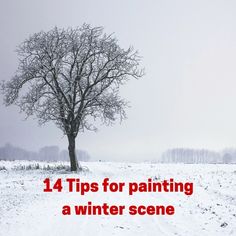 Winter Scenes To Paint, Tips For Painting, Christmas Paintings On Canvas, Winter Illustration, Winter Nature