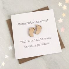 congratulations card for someone who is going to make an amazing parent's day gift