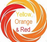 the yellow orange and red logo