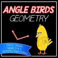 an angry bird is standing next to a sign that says angle birds gometry